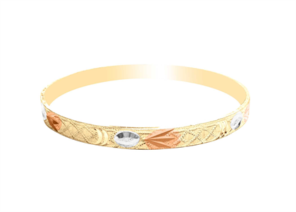 Three Tone Plated | Flat Bangles